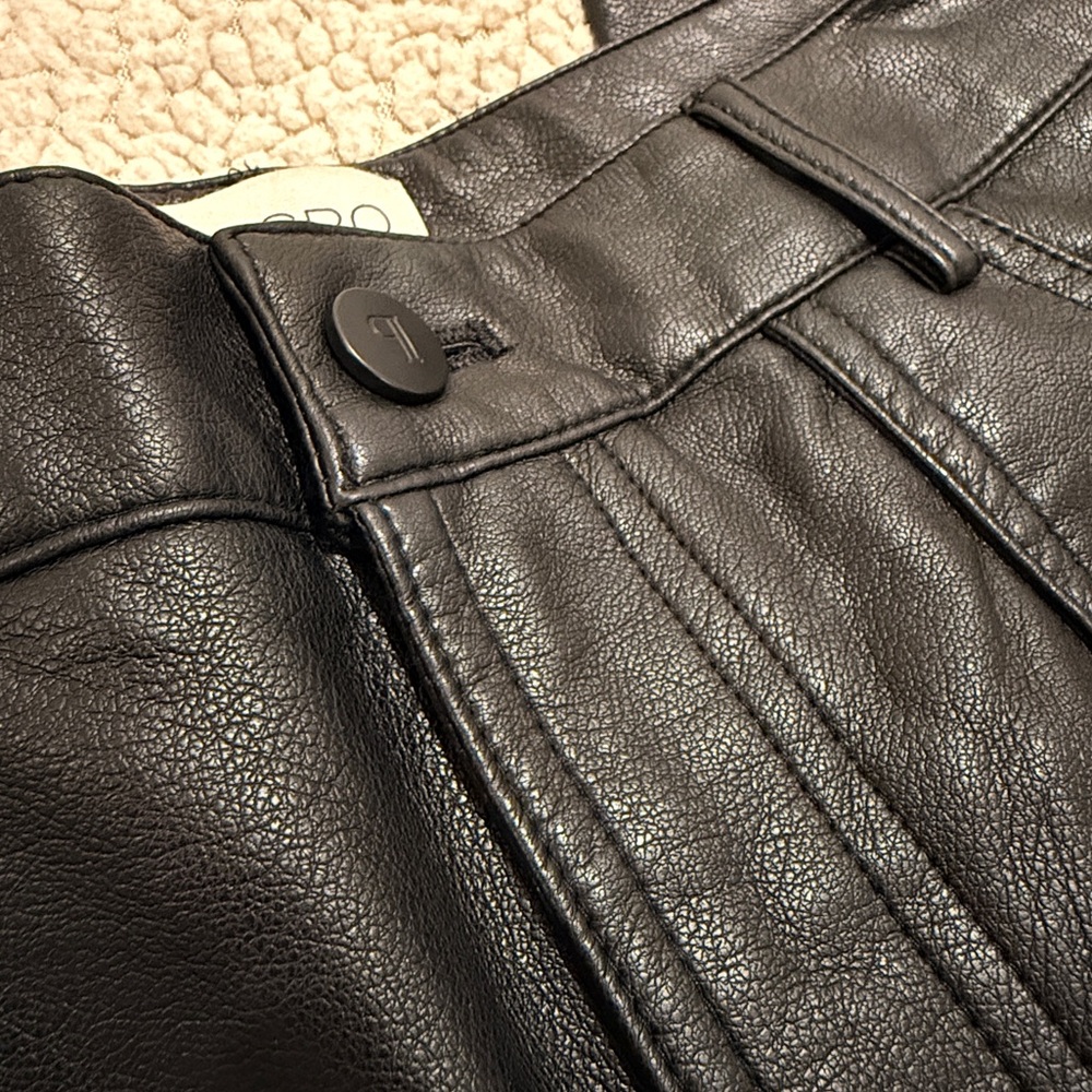 NWT Anthropologie The Rylan Faux Leather Relaxed High-Rise Flare Pants by Pilcro - Picture 12 of 12